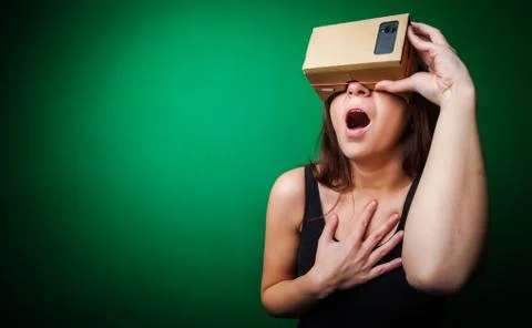 Cardboard virtual reality Stock Photos