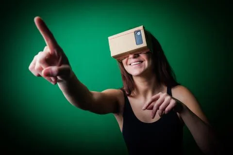 Cardboard virtual reality Stock Photos