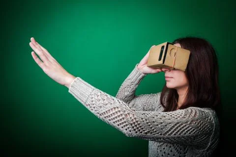 Cardboard virtual reality Stock Photos