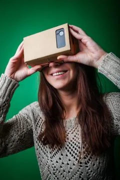 Cardboard virtual reality Stock Photos