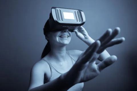 Cardboard virtual reality Stock Photos