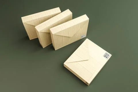 Cardboards envelopes Stock Illustration