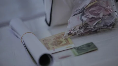 Carded money Stock Footage 86458057