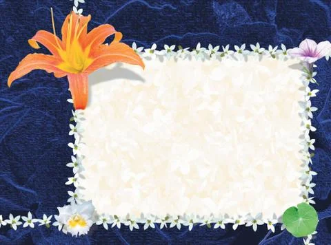 Card,flowers and frames Stock Photos