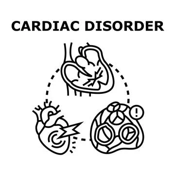 Cardiac disorder vector concept creating health problems Stock Illustration