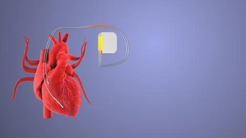 Cardiac pacemaker heartbeat wave linesrt Stock Illustration