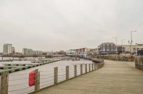 Cardiff Bay docks Stock Photos