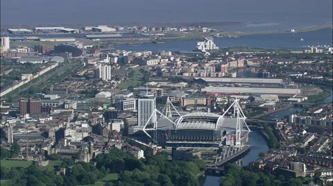 Cardiff Centre Stock Footage 65378613