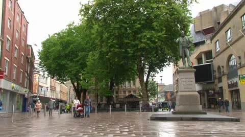 Cardiff City Centre Stock Footage 8953197