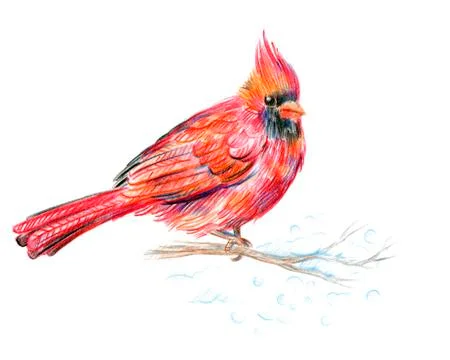 Cardinal bird Stock Illustration