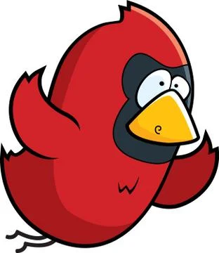 Cardinal Flying Illustrazione stock