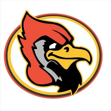 Cardinal Mascot Head Logo Stockillustratie