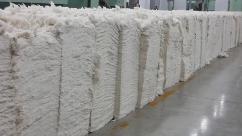 Carding machine in textile factory Stock-Footage 88392328