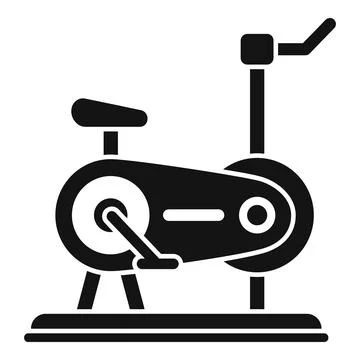 Cardio exercise bike icon, simple style Stock Illustration