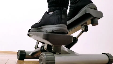 Cardio Exercises on the Stepper Video stock 262523485