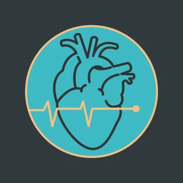 Cardio metabolic logo vector Stock Illustration