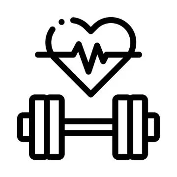 Cardio Training Biohacking Icon Vector Illustration Illustrazione stock