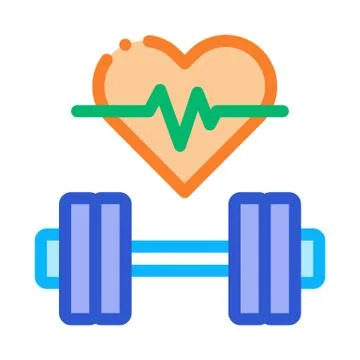 Cardio Training Biohacking Icon Vector Illustration Illustrazione stock