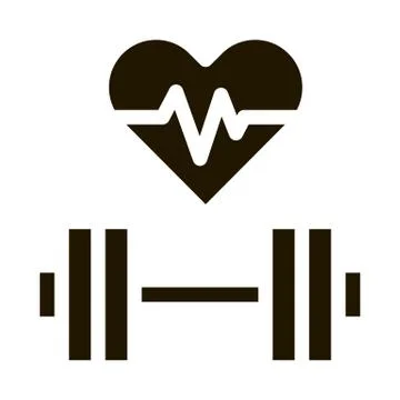 Cardio Training Biohacking Icon Vector Illustration Illustrazione stock