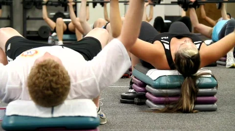 Cardio Weight Lifting Stock Footage 756115