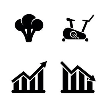 Cardio Workout. Simple Related Vector Icons Illustrazione stock