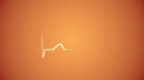 Cardiogram Background in Orange. Video stock 58812513
