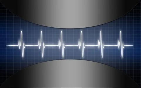 Cardiogram with blue glow light Stock Illustration