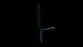 Cardiogram cardiograph oscilloscope screen blue loop HD Footage