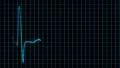 Cardiogram cardiograph oscilloscope screen with grid blue loop HD Footage
