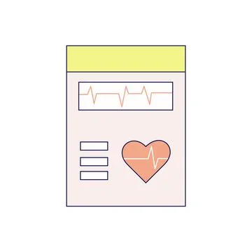 Cardiogram flat vector image Illustrazione stock