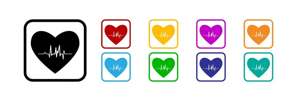 Cardiogram of the heart. Stock Illustration
