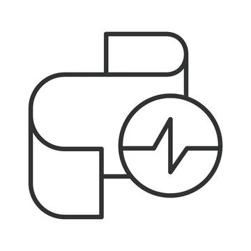 Cardiogram heart pipe icon in line design. cardiogram, heart, medical Stock-Illustration