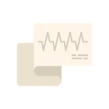 Cardiogram icon flat vector. Ecg heart Stock Illustration
