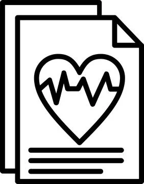 Cardiogram Line Icon Design Stock Illustration
