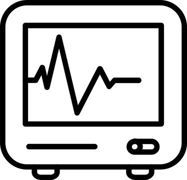 Cardiogram Line Icon Design Stock Illustration