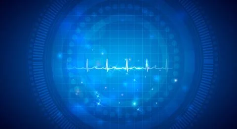 Cardiogram, normal heart rhythm on an abstract background Stock Illustration