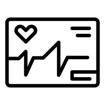 Cardiogram paper icon outline vector. Ecg heart イラスト素材