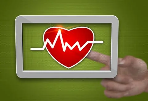 Cardiogram tablet Illustrazione stock