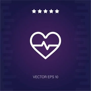 Cardiogram vector icon Stock Illustration