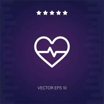 Cardiogram vector icon Stock Illustration