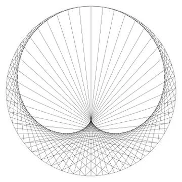 Cardioid Sinusoidal Spiral Pattern Stock Illustration