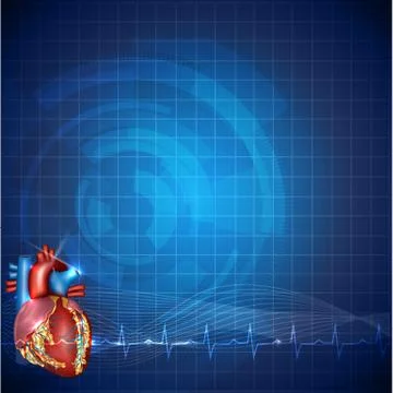 Cardiology technology background Stock Illustration