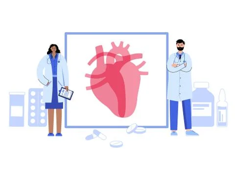 Cardiology template concept Illustrazione stock