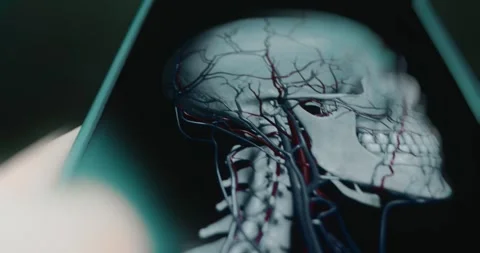 Cardiovascular system of human head Stock Footage 313838884