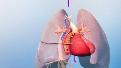 The Cardiovascular system. Hypoplastic left heart syndrome Stock Illustration