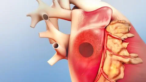 The Cardiovascular system. Hypoplastic left heart syndrome Stock Illustration