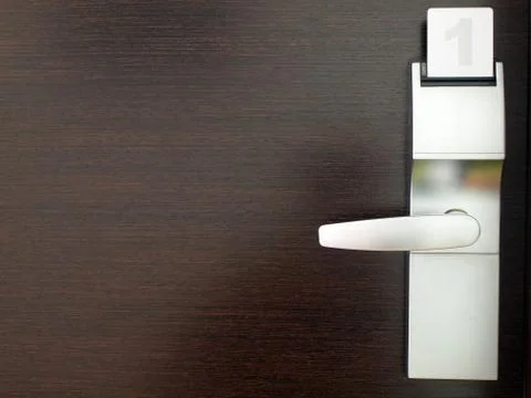 Cardkey in electronic lock 库存照片