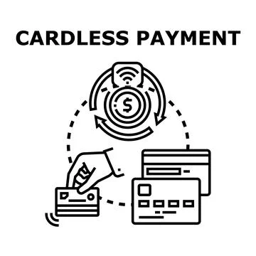 Cardless payment system illustrating digital transaction processing Stock Illustration