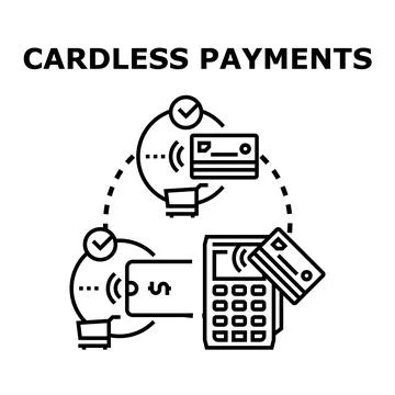 Cardless payments concept for secure electronic transactions Stock Illustration