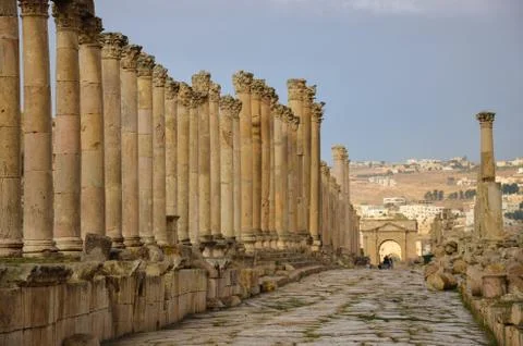 Cardo, jerash Stock Photos
